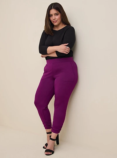 Crop Pull On Skinny Studio Cupro High Rise Side Cinch Pant (Tall