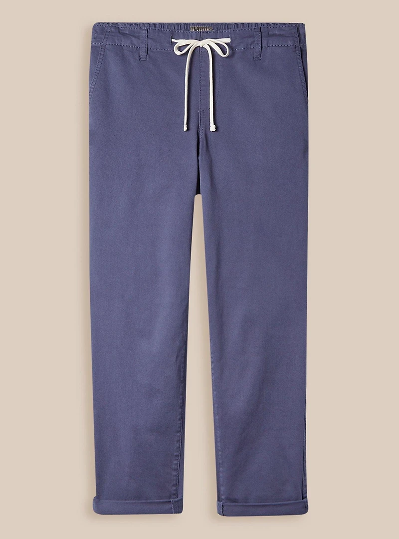 Pull-On Boyfriend Straight Stretch Twill Mid-Rise Pant