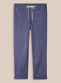Pull-On Boyfriend Straight Stretch Twill Mid-Rise Pant