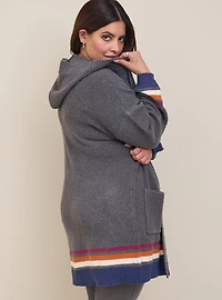Cardigan Hooded Open Front Sweater