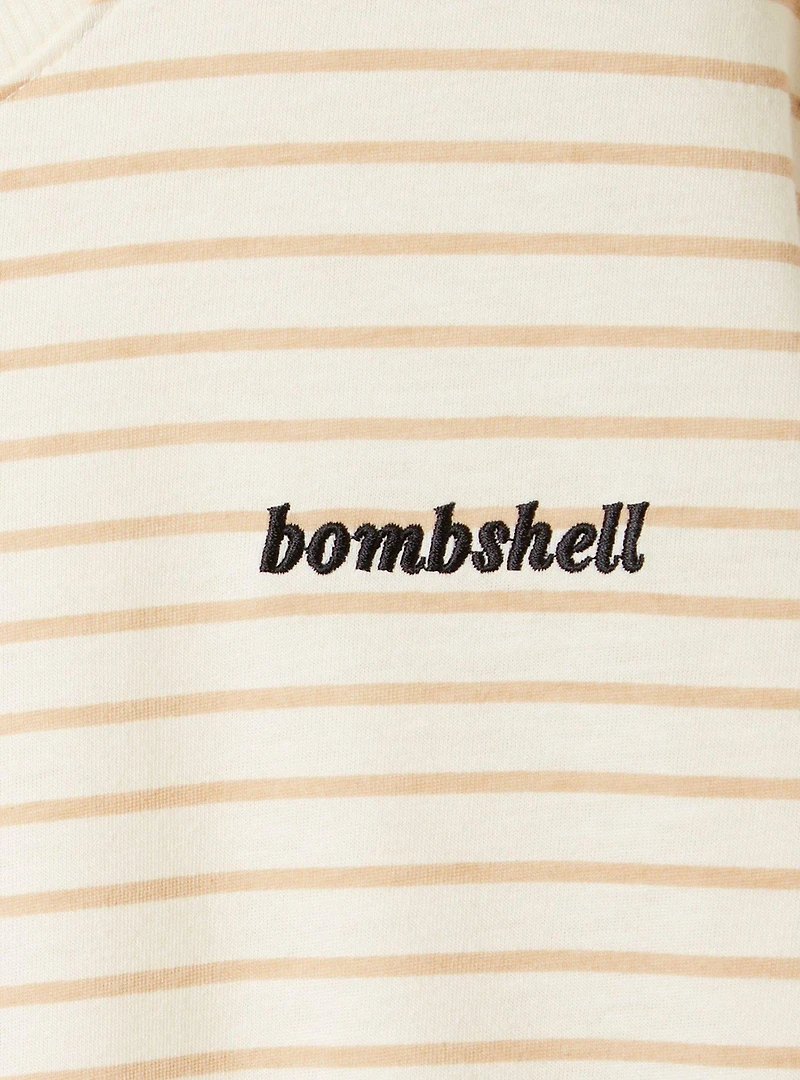 Bombshell Signature Jersey Crew Neck Crop Tee