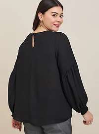 Georgette Blouson Sleeve Blouse