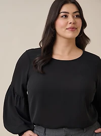 Georgette Blouson Sleeve Blouse