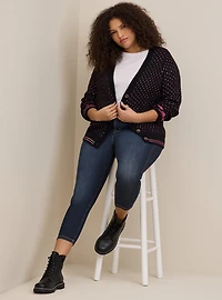 Cardigan Drop Shoulder V-Neck Button Front Sweater