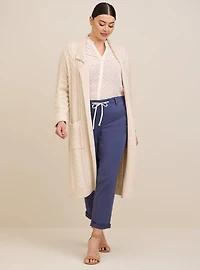 Chiffon Clip Dot With Contrasting Eyelet Top