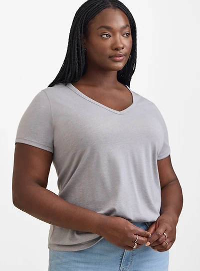 Girlfriend Signature Jersey V-Neck Tee