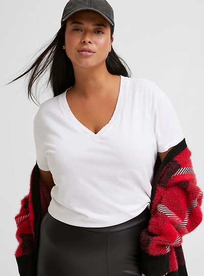 Girlfriend Signature Jersey VNeck Tee