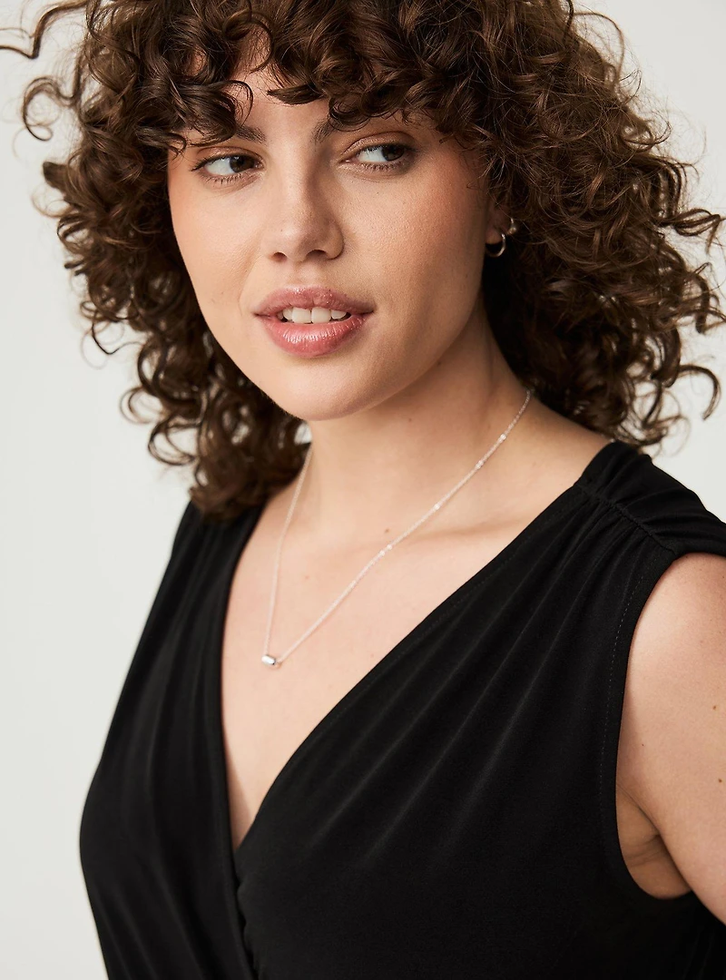 Studio Knit Surplice Tie Back Jumpsuit