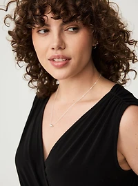 Studio Knit Surplice Tie Back Jumpsuit