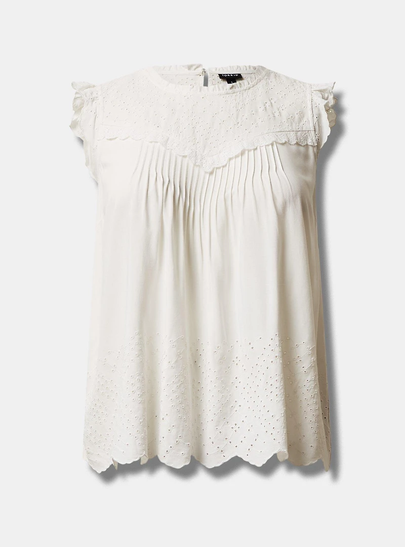 Eyelet Sleeveless Top