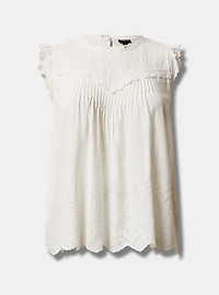 Eyelet Sleeveless Top