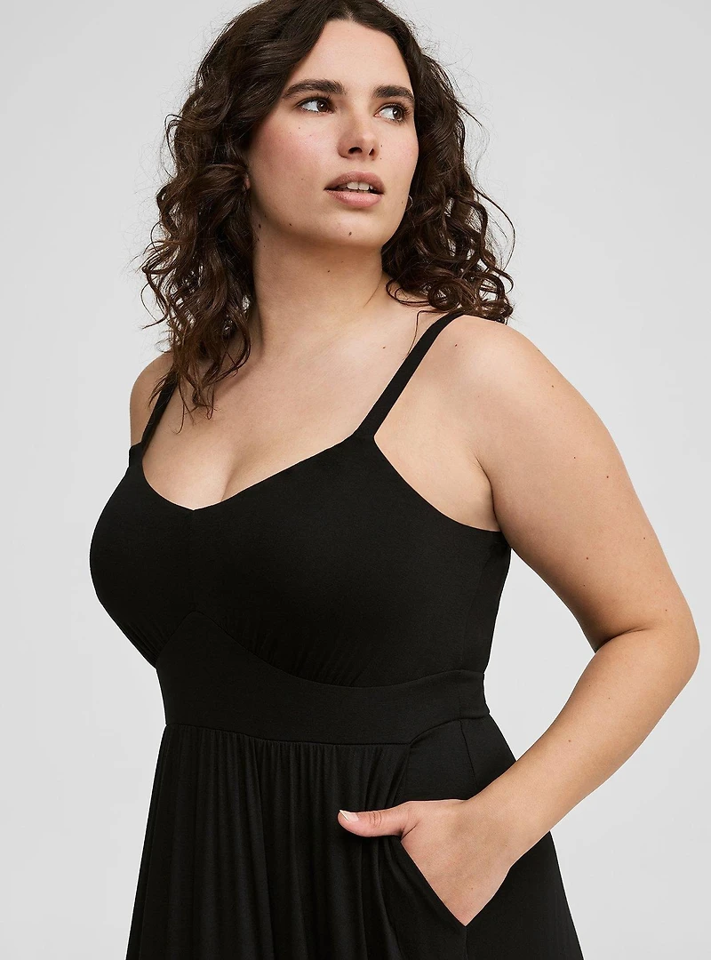 Maxi V-Neck Tiered Dress