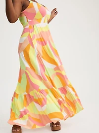 Maxi V-Neck Tiered Dress