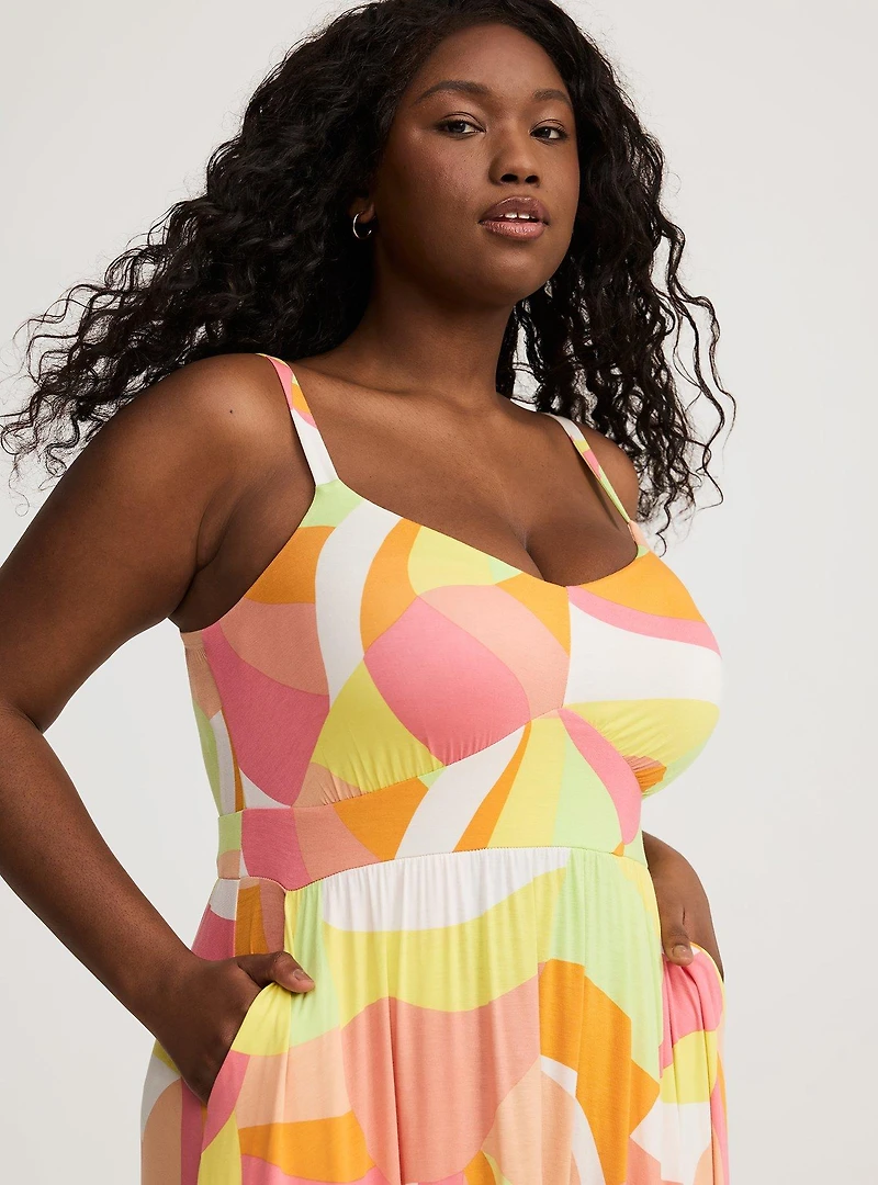 Maxi V-Neck Tiered Dress