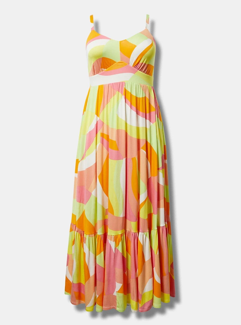 Maxi V-Neck Tiered Dress