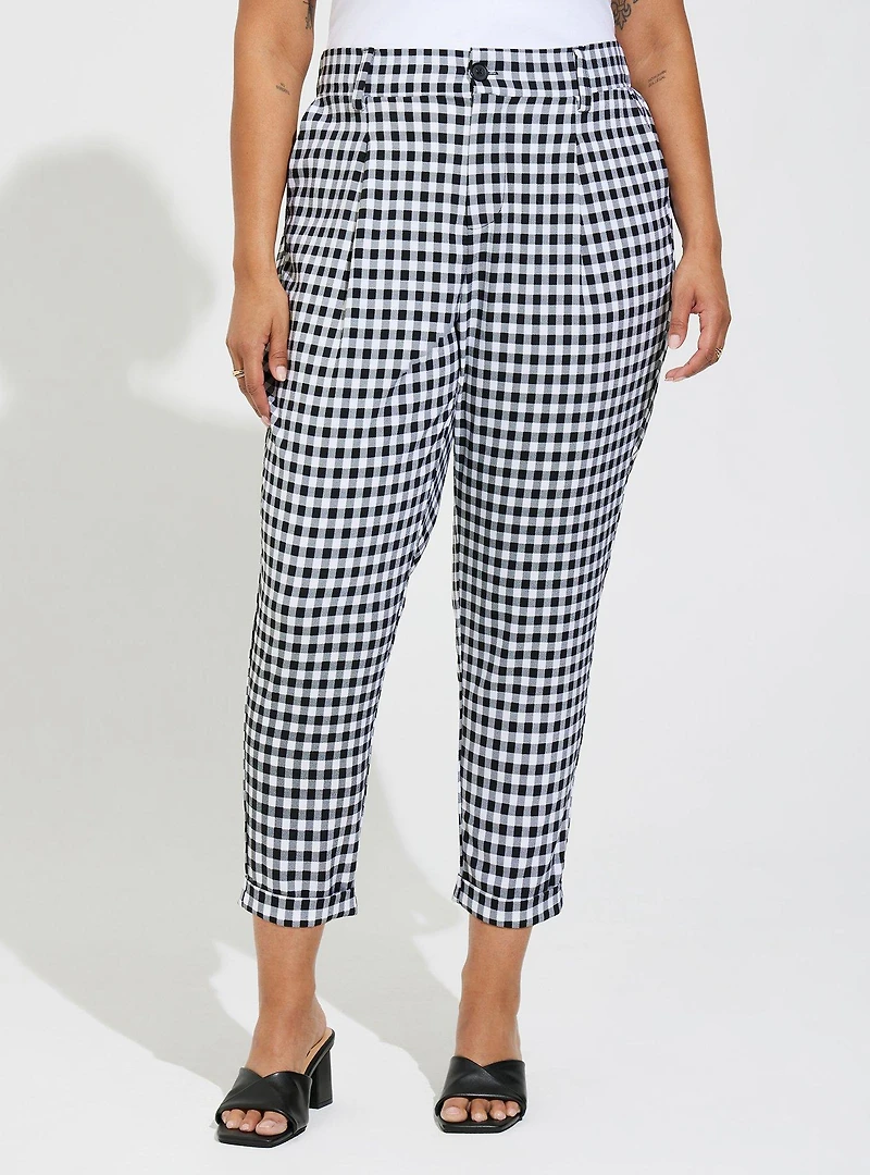 Taper Stretch Crepe High-Rise Pant