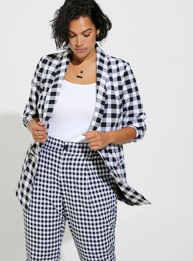 Taper Stretch Crepe High-Rise Pant
