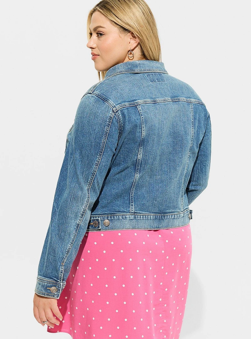 Denim Fitted Trucker