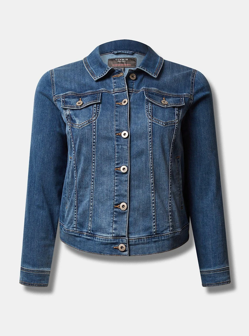 Denim Fitted Trucker