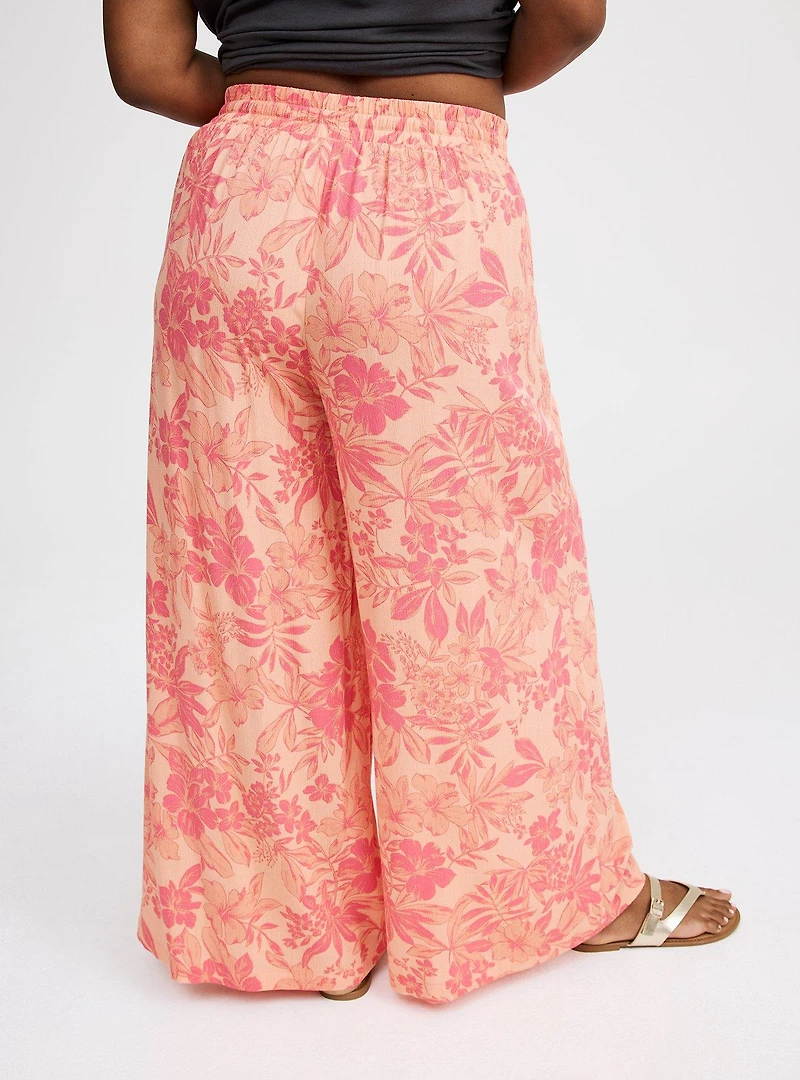 Pull-On Wide Leg Pant