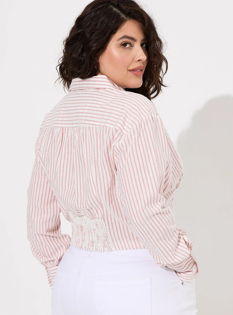 Cotton Crop Button Up Shirt