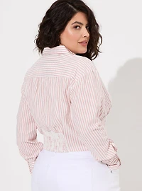 Cotton Crop Button Up Shirt