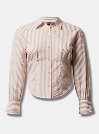 Cotton Crop Button Up Shirt