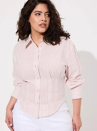 Cotton Crop Button Up Shirt