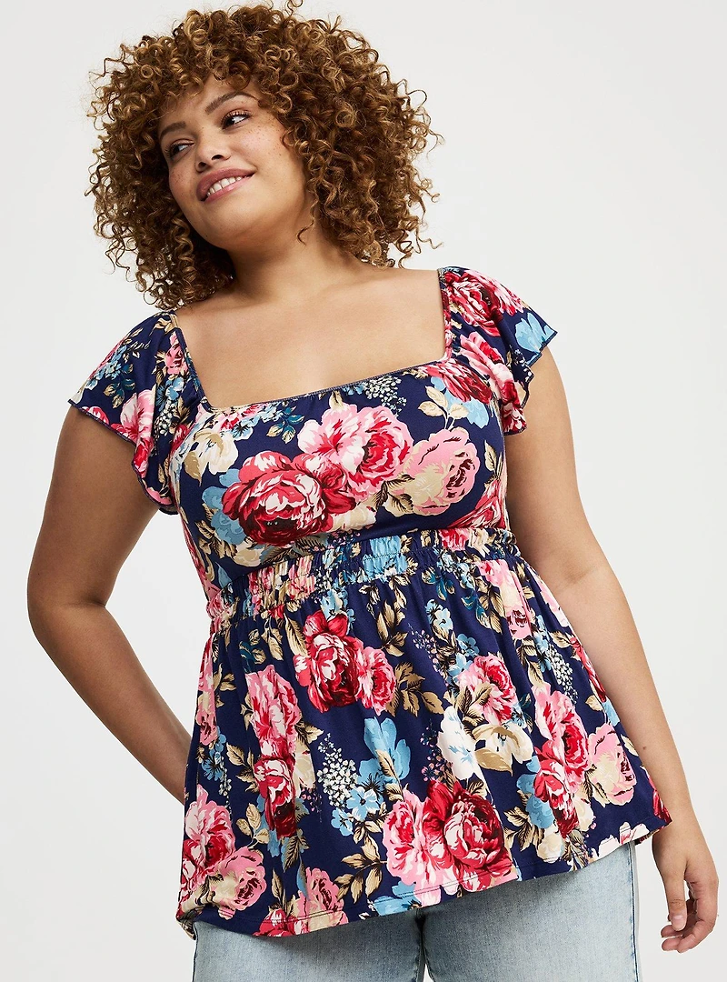 Cinched Waist Babydoll Tank