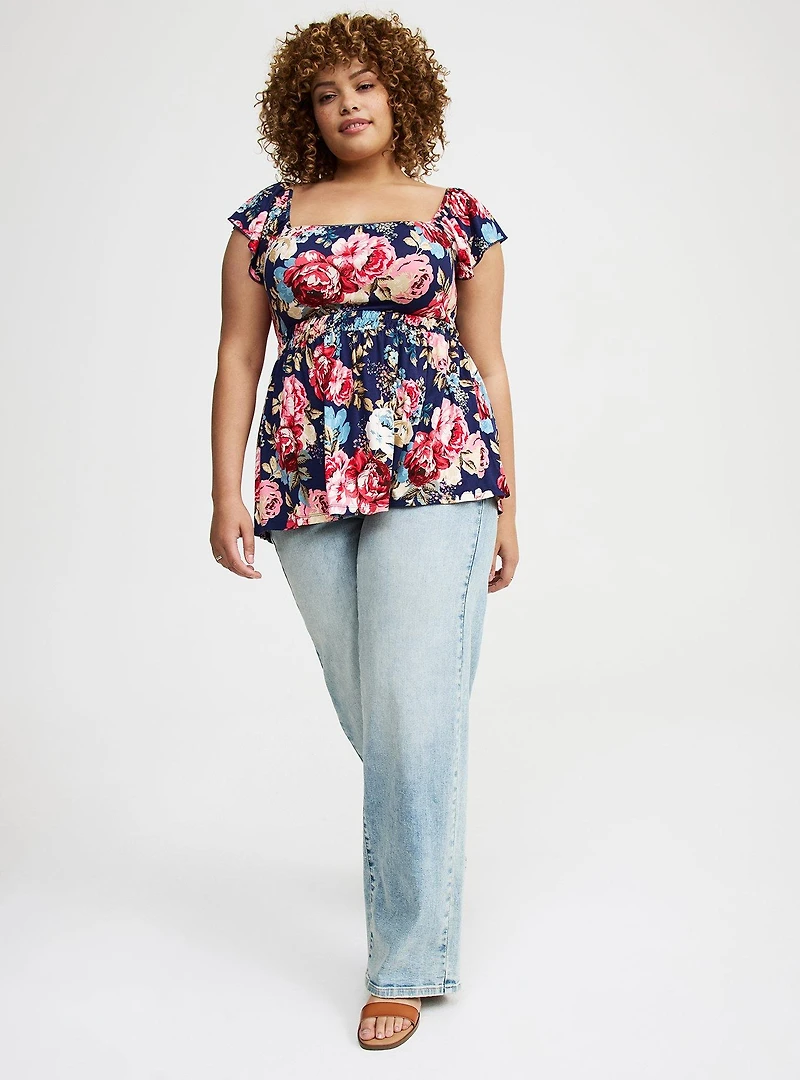 Cinched Waist Babydoll Tank