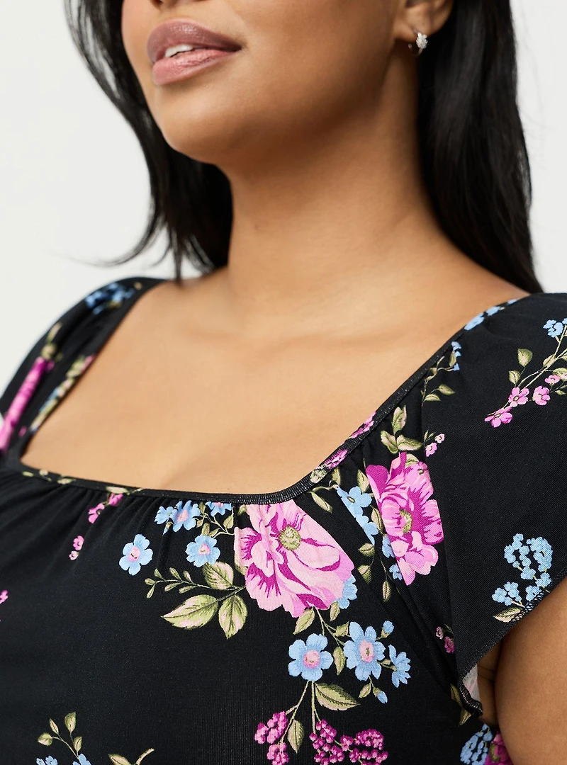 Flutter Sleeve Babydoll Top