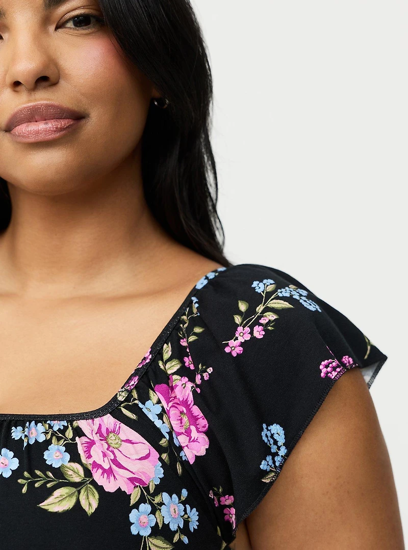 Flutter Sleeve Babydoll Top