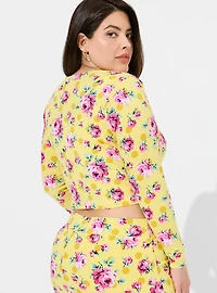 Betsey Johnson Studio Knit Tie Front Crop Cardigan
