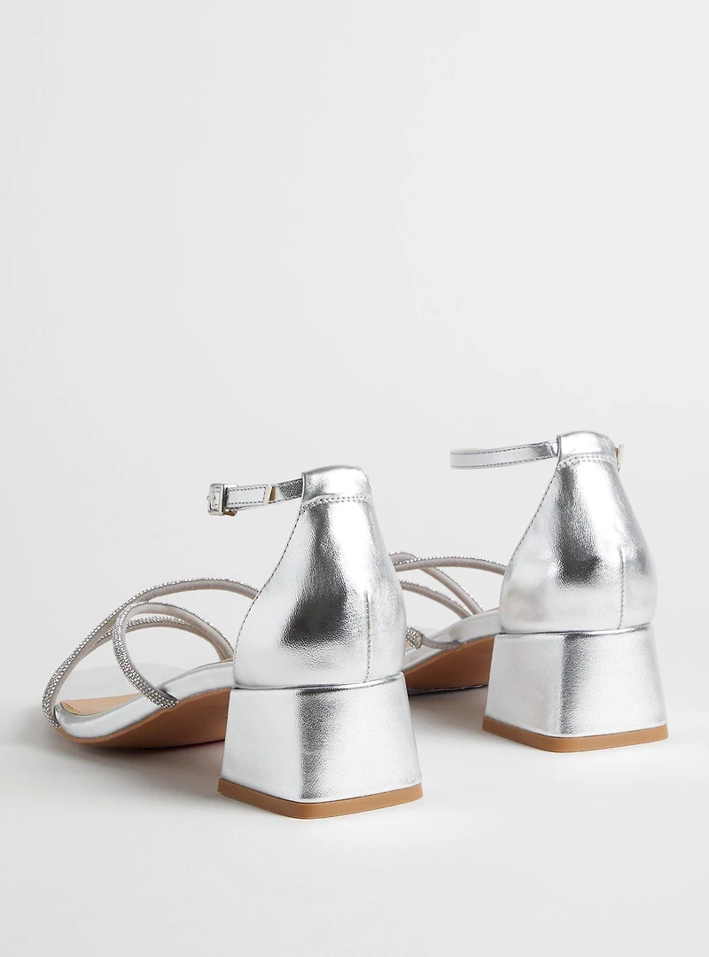 Embellished Block Heel Sandal (WW)