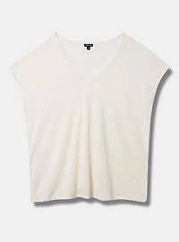 Lightweight Linen Blend V-Neck Dolman Tee