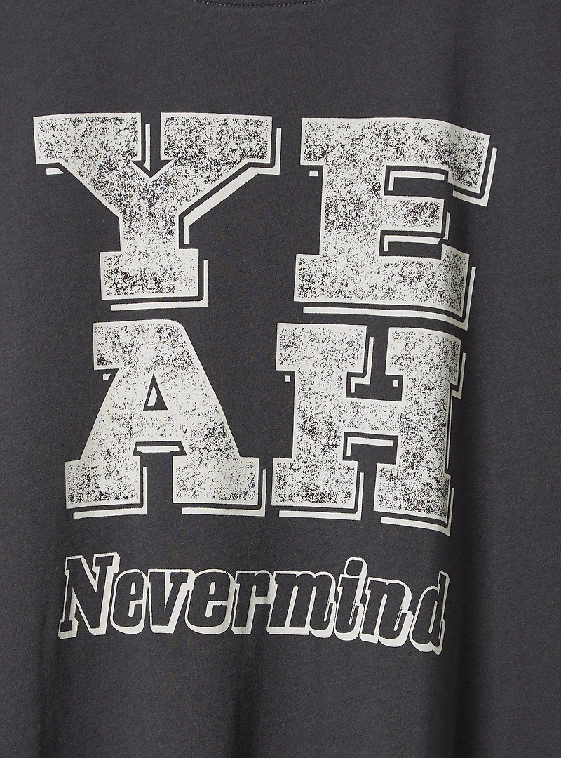 Graphic Relaxed Fit Vintage Cotton Jersey Crew Neck Dolman Tank