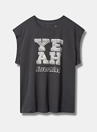 Graphic Relaxed Fit Vintage Cotton Jersey Crew Neck Dolman Tank