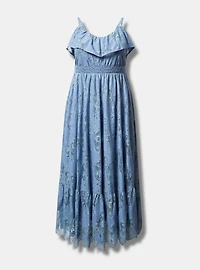 Maxi Two Tone Lace Tiered Hem Dress