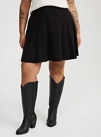 Mini Pleated Ponte Skirt