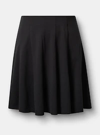 Mini Pleated Ponte Skirt