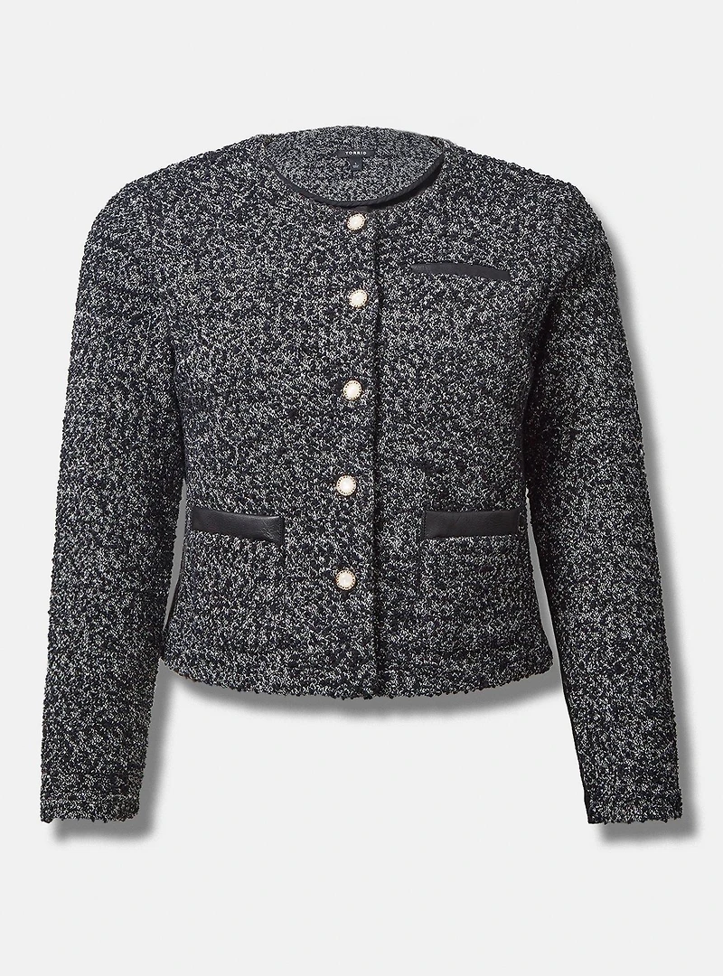 Cropped Boucle Jacket
