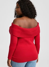 Pullover Off Shoulder Sweater