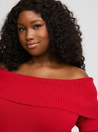 Pullover Off Shoulder Sweater