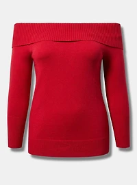 Pullover Off Shoulder Sweater