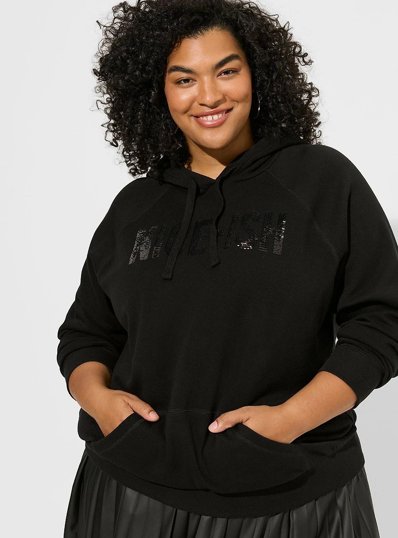 Sequin Nice-Ish Classic Fit Cozy Fleece Pullover Hoodie