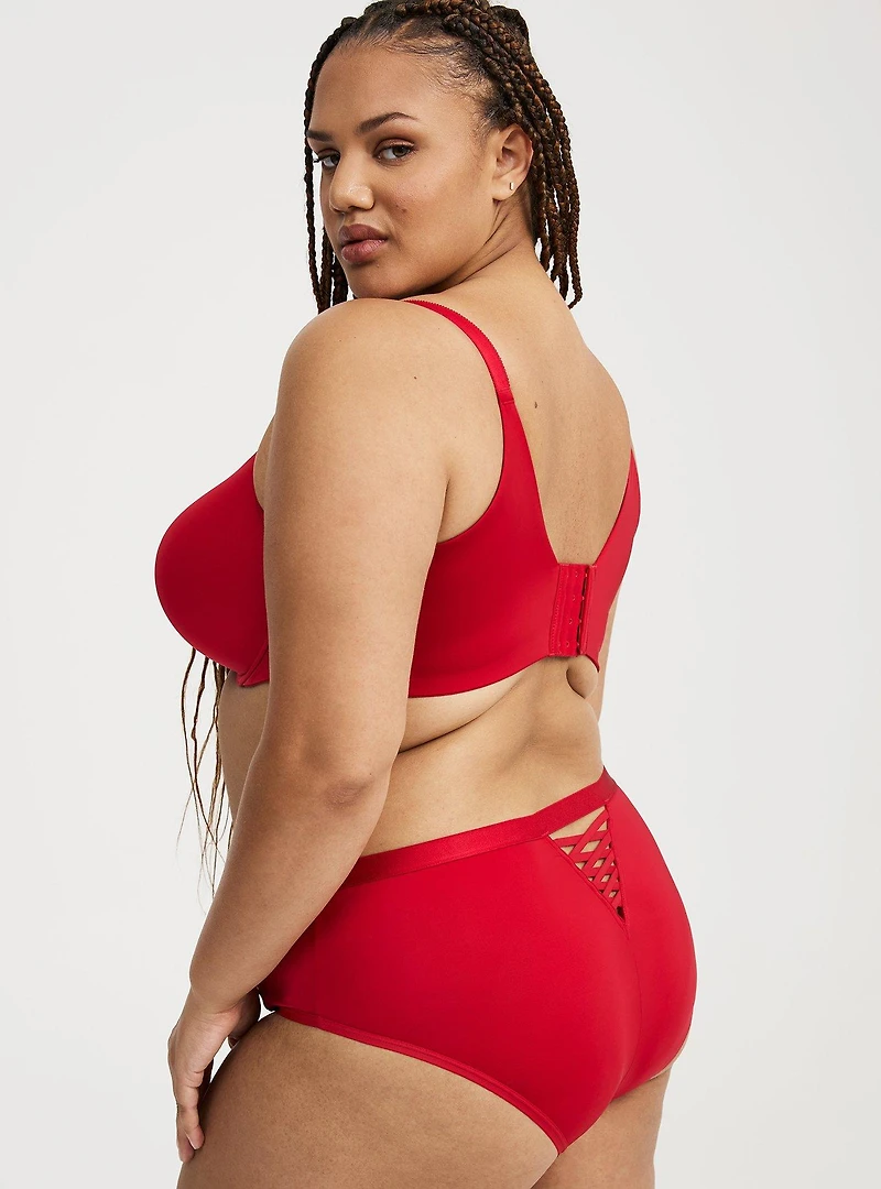 Microfiber Mid-Rise Cut-Out Hipster Panty