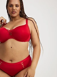 Microfiber Mid-Rise Cut-Out Hipster Panty