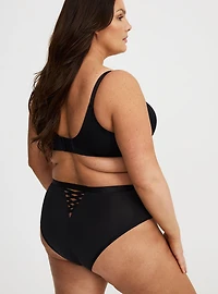 Microfiber Mid-Rise Cut-Out Hipster Panty