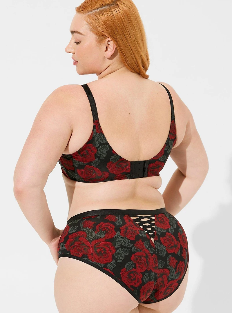 Microfiber Mid-Rise Cut-Out Hipster Panty