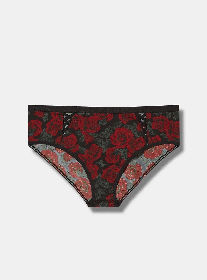Microfiber Mid-Rise Cut-Out Hipster Panty